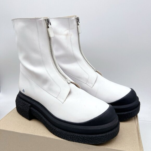 Stuart Weitzman Charli Sportlift Zip Womens Platform Mid calf Boots White US 9.5 - Picture 4 of 14